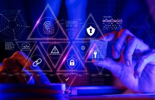 Cybersecurity cybercrime internet scam business, Cyber security platform privacy protection digital network technology computer virus attack defense, VPN identity privacy data hacking protection firewall